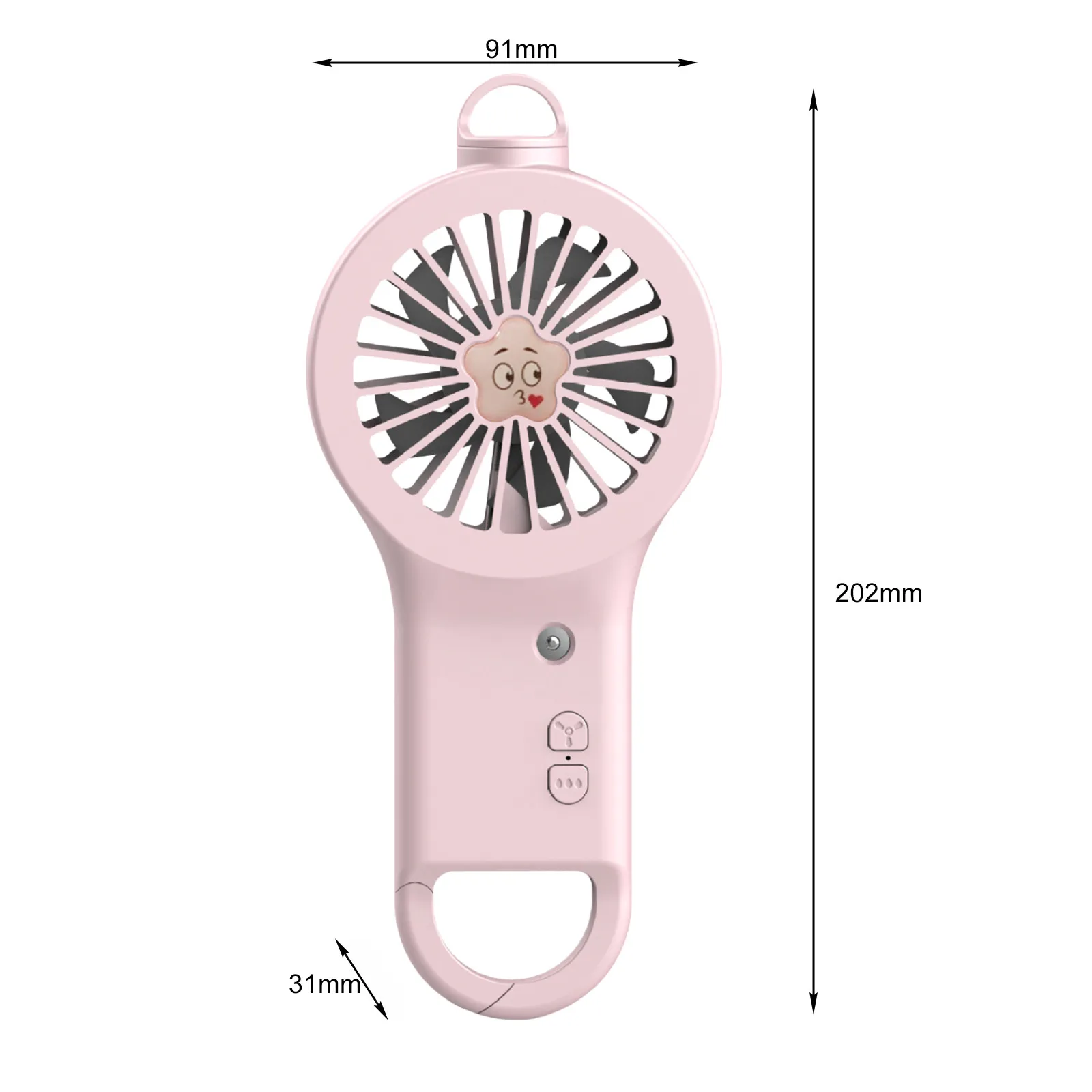 

USB Mini Wind Power Handheld Fan Portable Desktop Handheld Creative Mini Spray Moisturizing Small Fan 9.1x 3.1x20.2cm