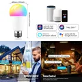 Функция голосового Управление 15 Вт RGB умный светильник накаливания с регулируемой яркостью E27 B22 Wi-Fi LED декоративный светодиодный светильник переменного тока 110V 220V работать с Alexa Google Home