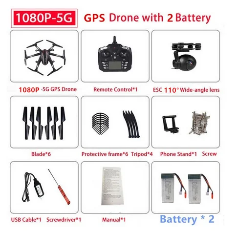 Gray L100 gps дистанционного Управление Дрон 6-ось 5G гексакоптера с широким углом обзора, Wi-Fi, Камера Радиоуправляемая модель с 720P 1080 широкоугольный Камера - Color: Gray