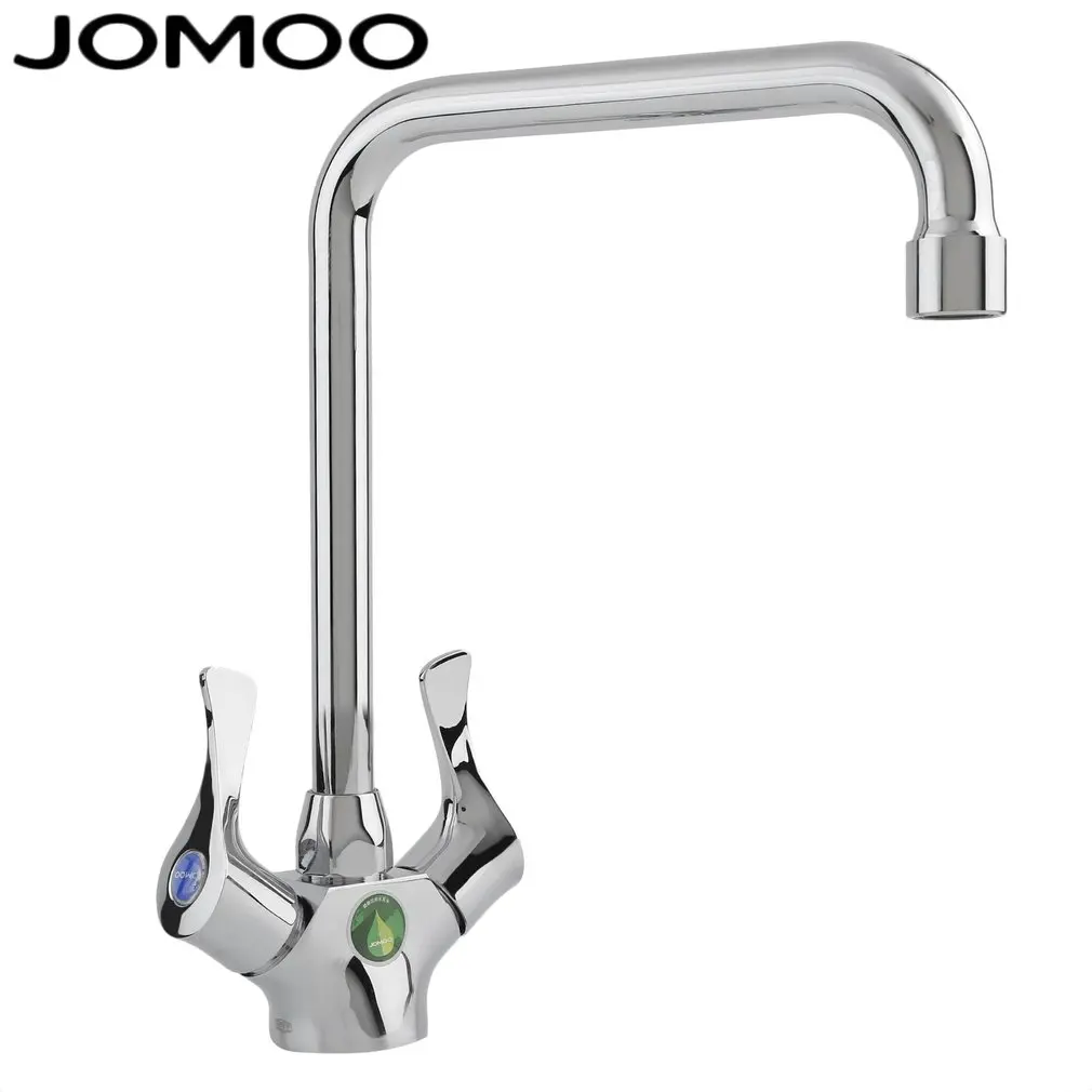 Хромированный водопроводный кран JOMOO из кремниевой латуни кухонный с вращением