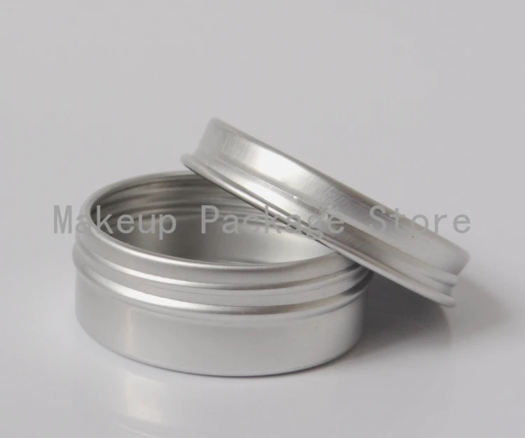 

10g-15g 100pcs/lot refillable empty round aluminum metal tin cans bottle with lids , cosmetic cream container box aluminum jar
