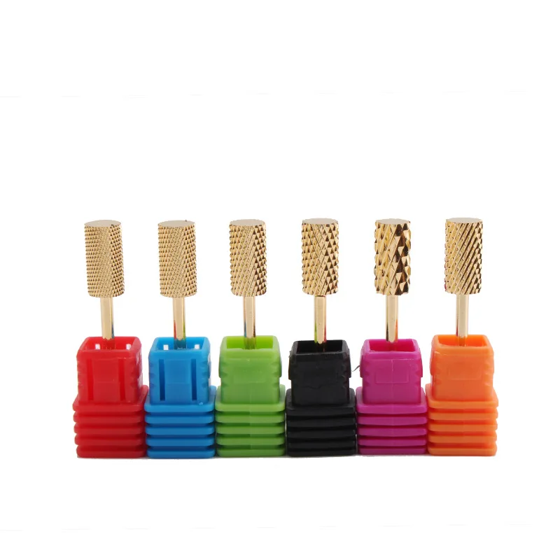 Сверло для ногтей из карбида золота фреза вращающаяся гладкая верхняя заусенцы