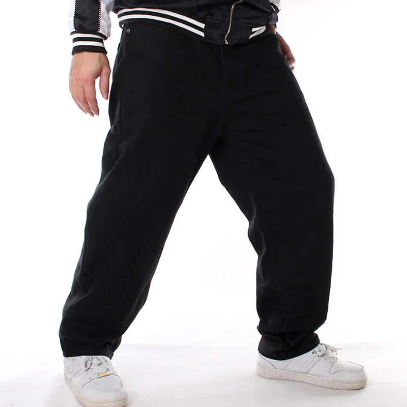 В Стиле Хип-Хоп Уличная черные джинсы Для мужчин 2021 Новый мешковатые подходят