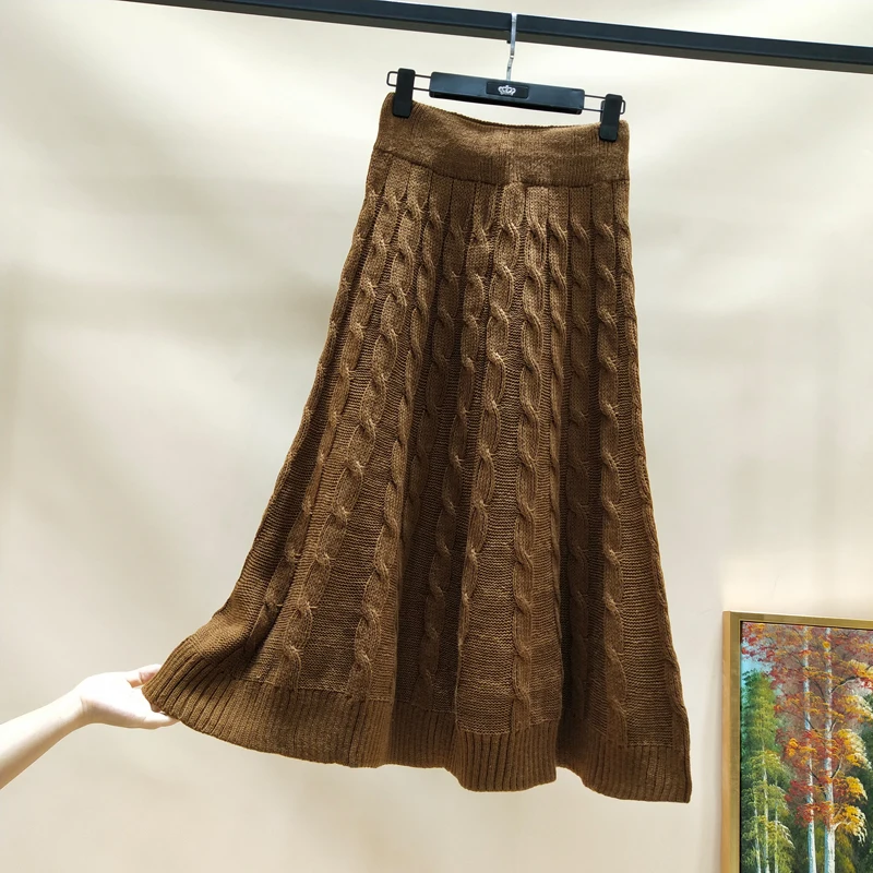 Уличная одежда длинные юбки плюс размер эластичная длинная юбка мода осень 2019