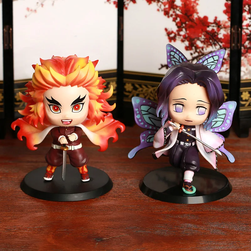 Аниме фигурка Demon Slayer Rengoku Kyoujurou Kochou Shinobu ПВХ экшн модель игрушки куклы|Игровые