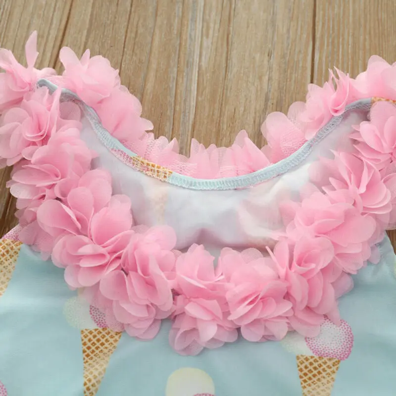 Toddler Kid Swimwear One Piece Printed Flower Bikini Swimsuit Baby Girl Swimming Bathing Costume Children Summer Swimsuits 1-5Y | Спорт и