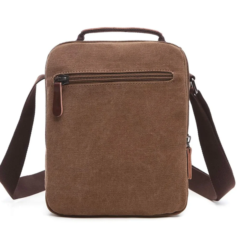 Messenger Bag with Multiple Pockets, Men Crossbody Bag, Canvas Tablet Bag, Travel School Shoulder Side Bag Fits Ipad, Tablet