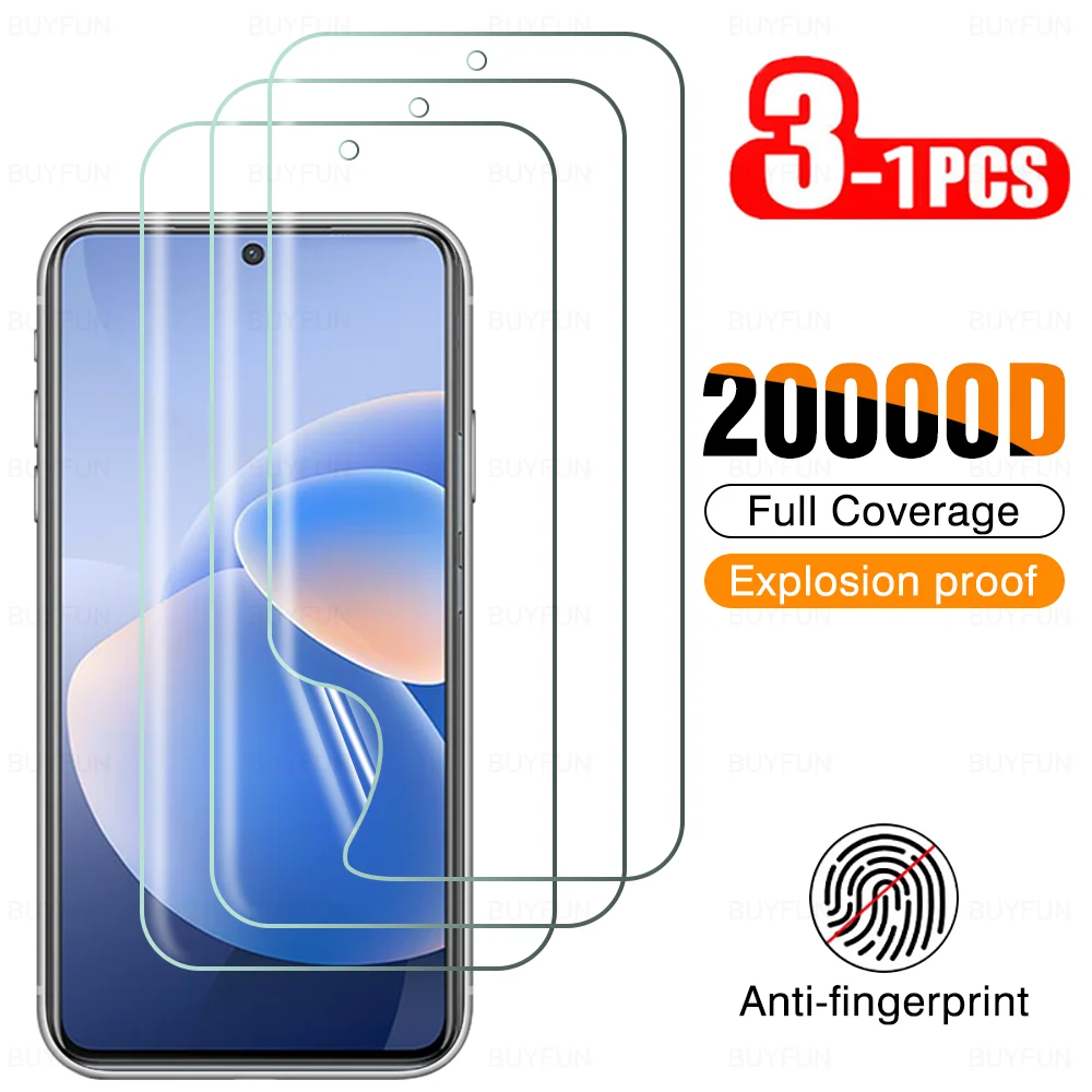 

3-1Pcs Full Coverage Hydrogel Film For Vivo X60 Pro Screen Protector Safety Protective Front Film Not Glass On X 60 60Pro x60pro