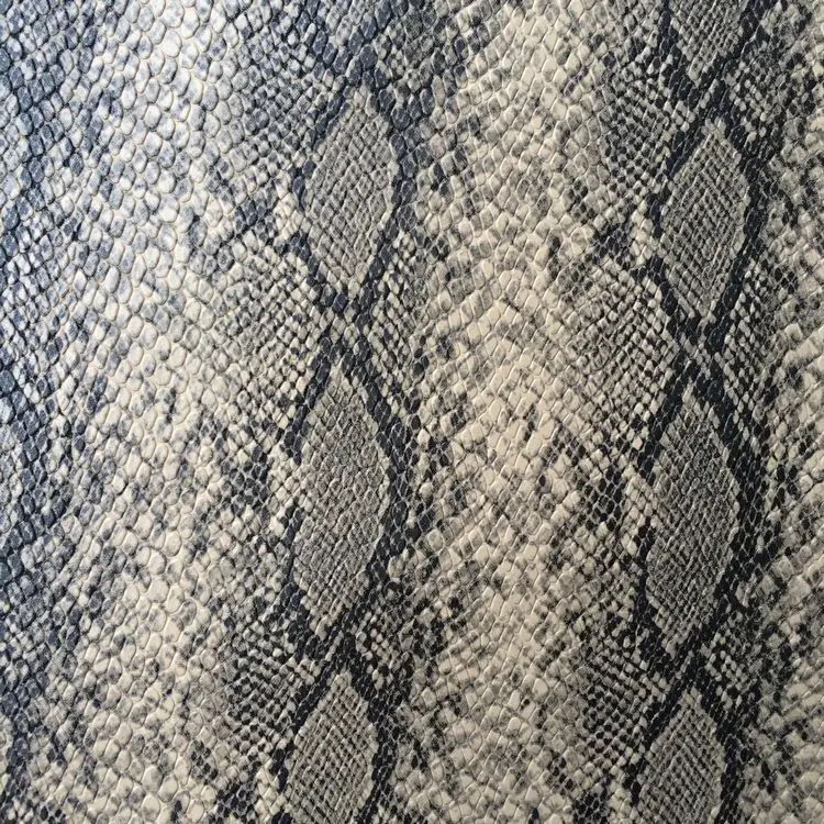 

printed imitation snake leather synthetic PU leather material