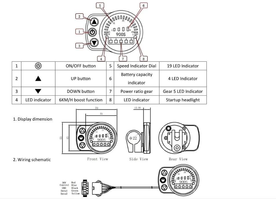 Schuck заднее вращающееся колесо 36V250W набор для преобразования электрического велосипеда водонепроницаемый кабель колесный мотор с LED900S дисплеем