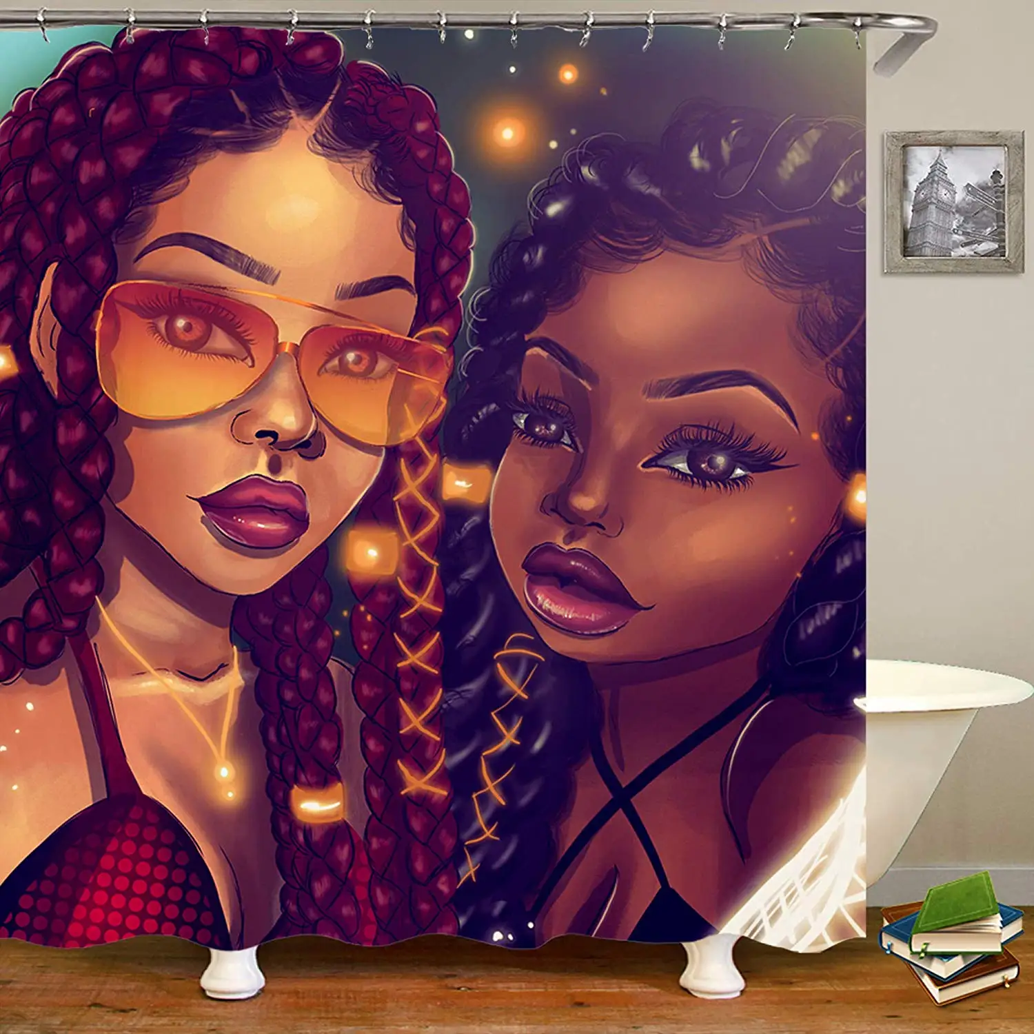 Занавеска для душа женщин из полиэстера водонепроницаемая | Дом и сад