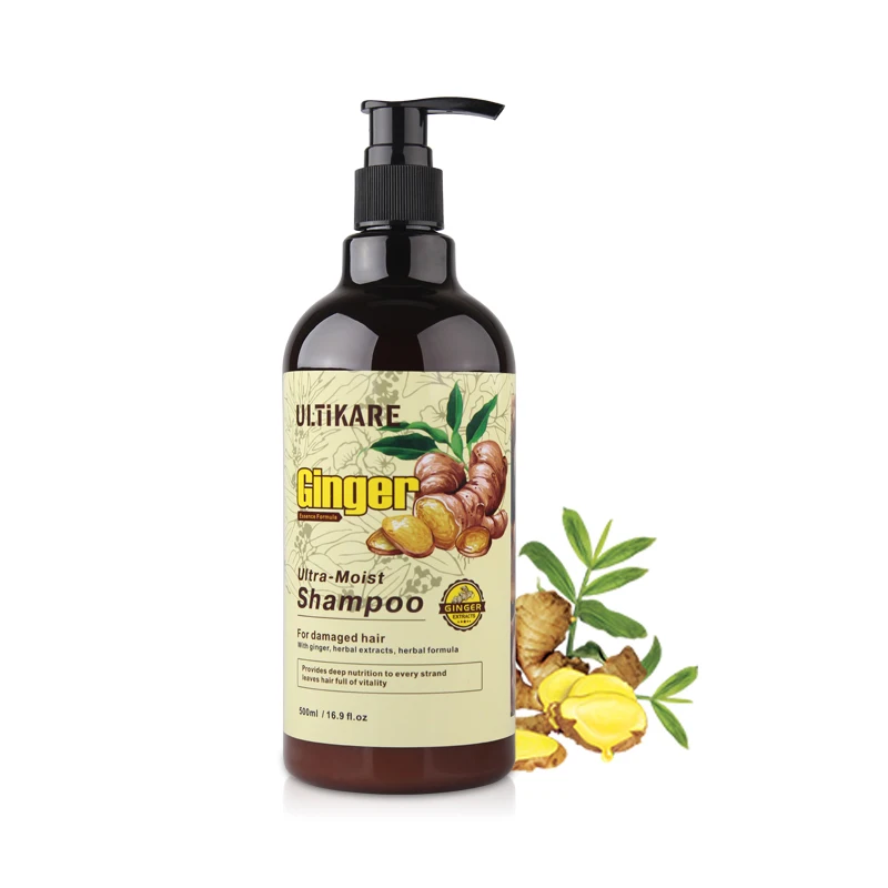 

Ginger Shampoo Moisturizing Herbal Extract Hair Growth Care Ginger Shampoo for Damaged Hair 500ML