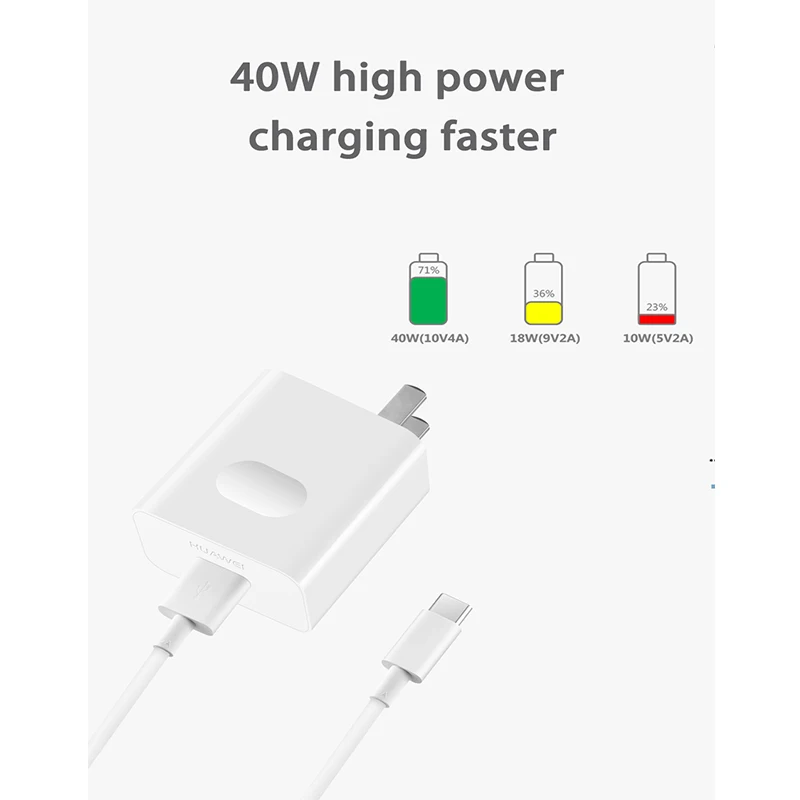 Оригинальное быстрое зарядное устройство Huawei Supercharge макс. 40 Вт 10 в/4 а 5 В/4 с