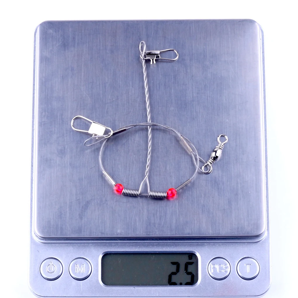 

10pcs Stainless Steel Fishing Rigs Wire Leader Rope Line Swivel String Hooks Balance Bracket Fishing Tackle Accessorie
