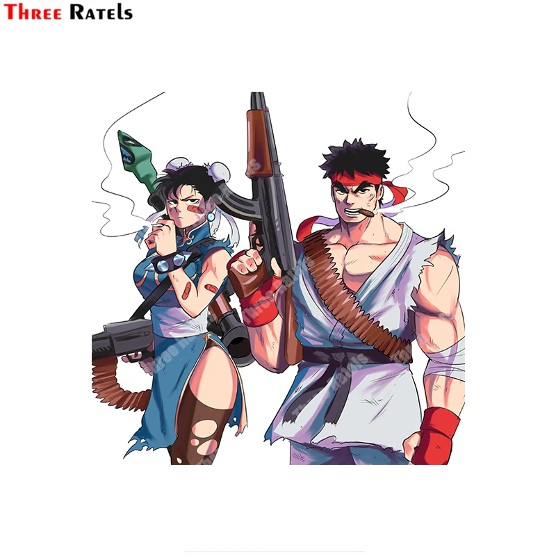 

Три Ratels A804 Аниме игры отбеливающая серия Chun Li Ion аккумулятор и Рю истребитель наклейки для мини-камера для автомобиля мотоцикла чемодан шлем...