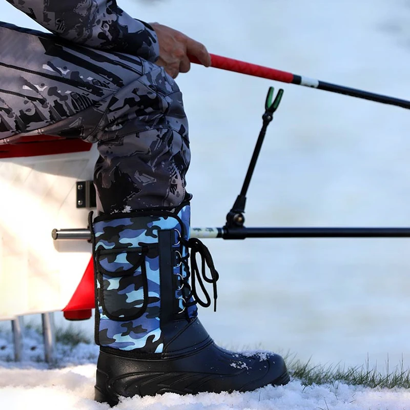 Теплые зимние сапоги с бархатным утеплителем зимняя обувь для рыбалки