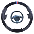 Чехол рулевого колеса автомобиля на заказ для Lada Granta 2018-2019 Priora 2 2013-2018 Kalina 2, замшевая Кожаная оплетка на руль автомобиля
