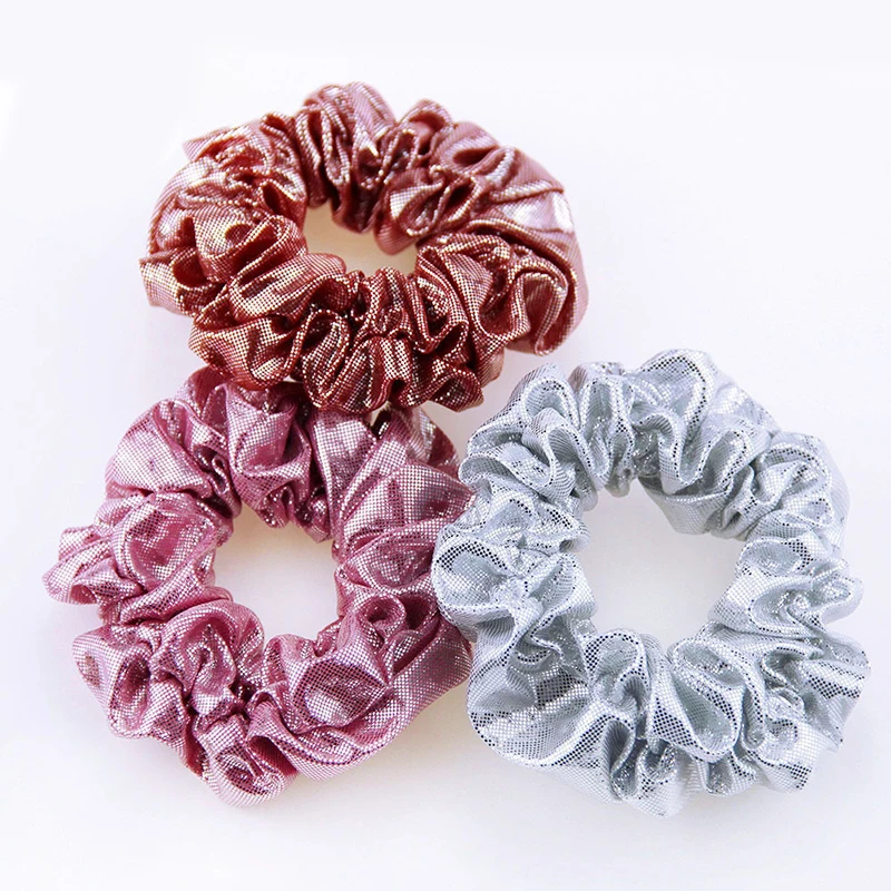 

women Glitter scrunchie Elastic Scrunchies Colorful Hair Rope Ponytail Holder Hair Ring haar accessoires elastic hair bands