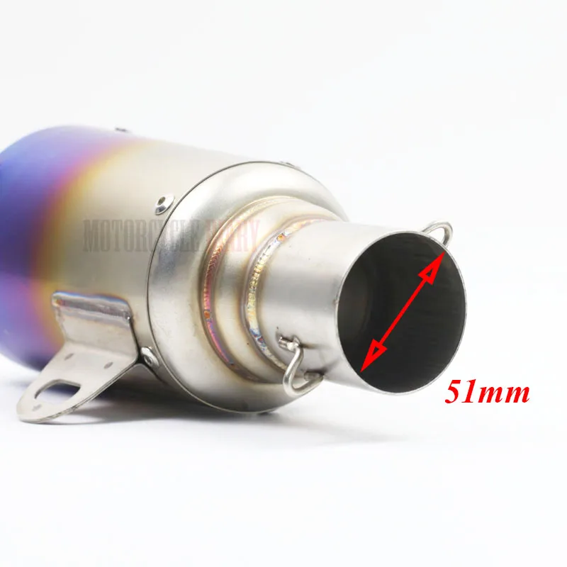51mm Universal Motorcycle Exhaust Pipe Escape Laser Mark Moto DB Killer Motorcross Muffler Modified For YZF CBR1000 RR X-MAX 300 |