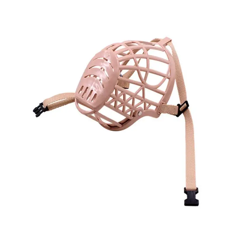 Коричневая прочная маска пластиковая корзина для мордочки собак дизайнерская