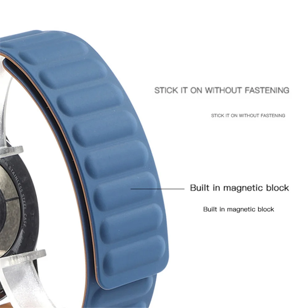 20mm 22mm Silicone loop strap watchband For huawei watch gt 2 42mm Magnetic loop For samsung galaxy active2 Bracelet Replacement