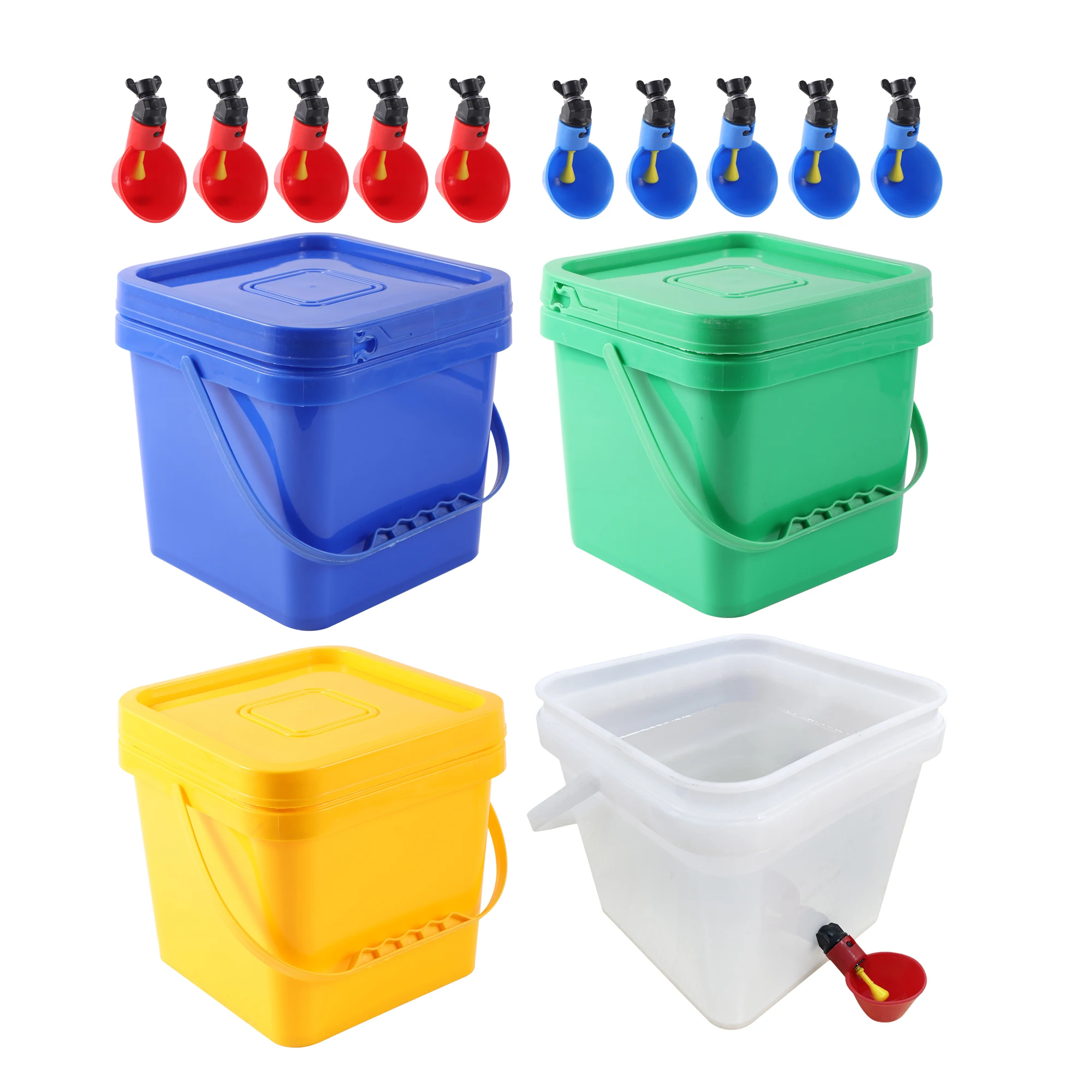 Chicken Drinker Bucket With Chicken Poultry Drinking Cup Animal Farm 5L  Applicable Drinking System For Chicken Quail Bird Tools