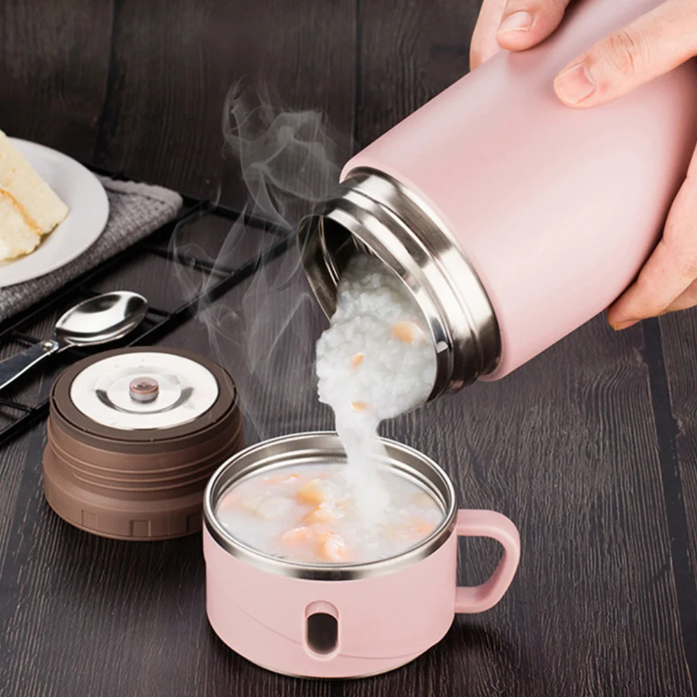 

1pc Insulated Food Jar Thermal Food Container Lunch Container for School Office