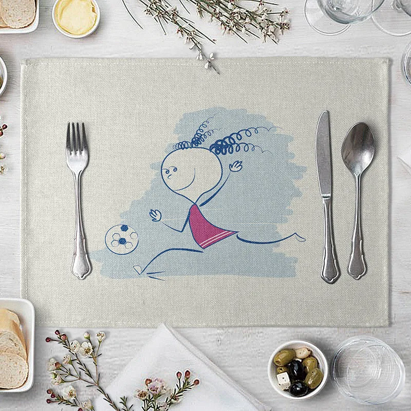 Детский коврик для стола кухонный веселый декоративный маленьких девочек