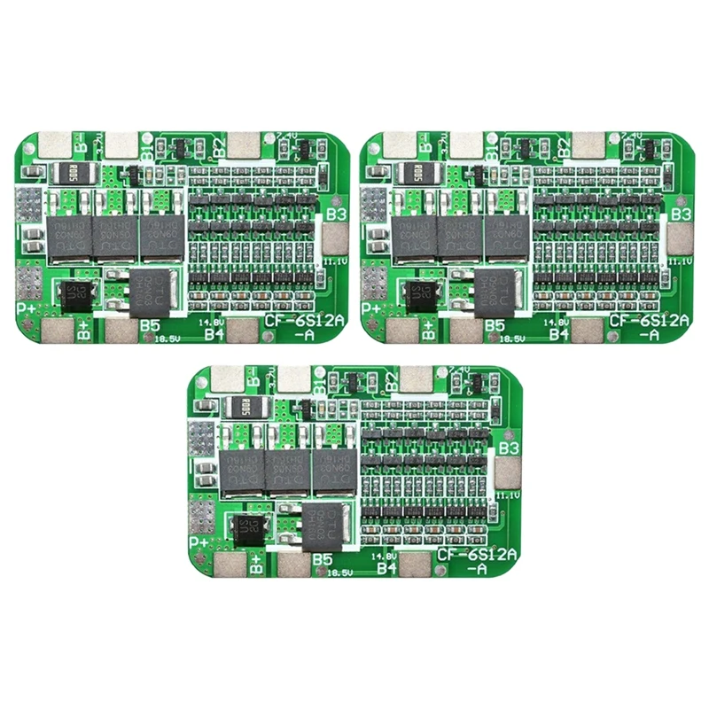 AAAJ 3Pcs 6S 15A 24V PCB BMS зарядное устройство Защитная плата для 6 18650 литий ионная