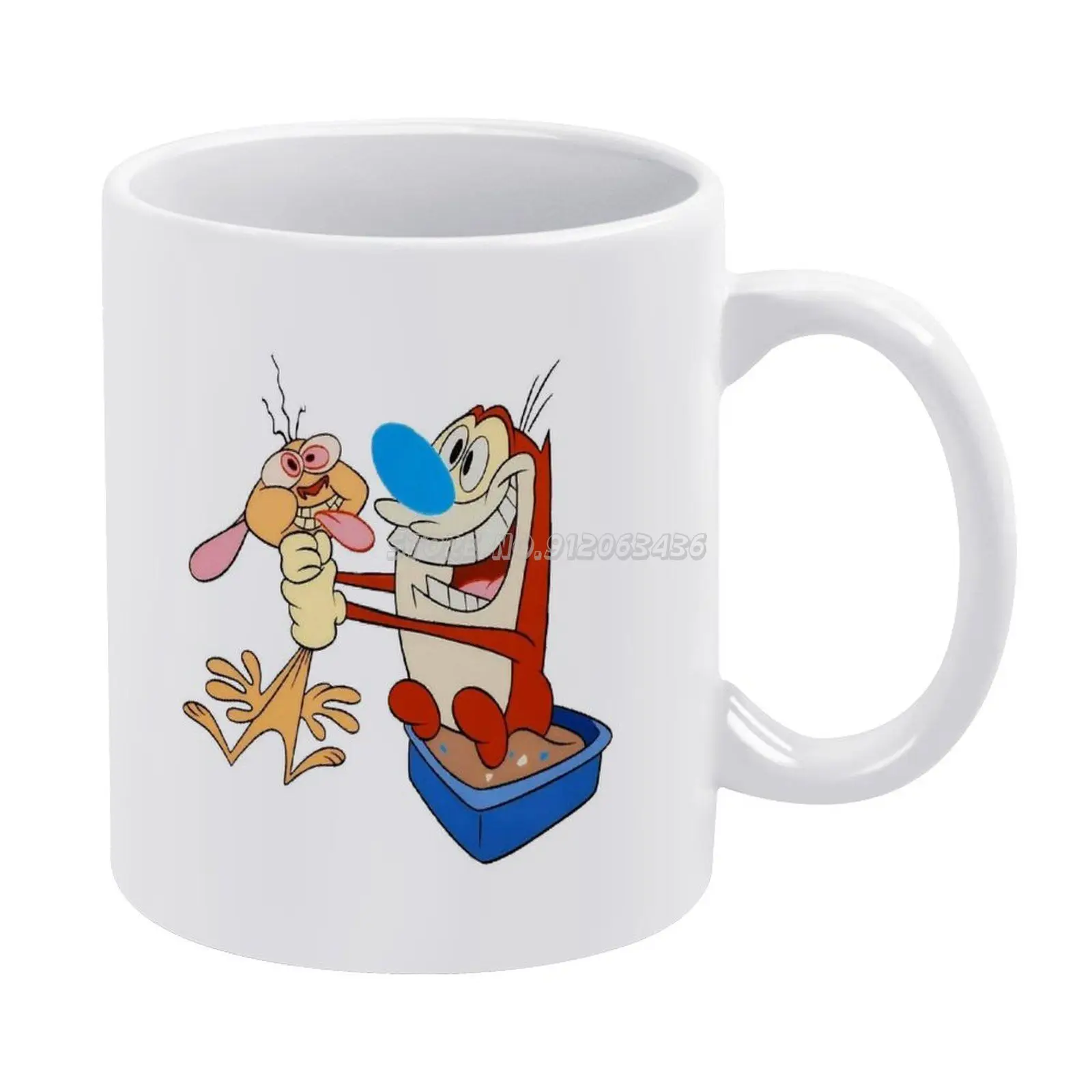 

Коробочка для кофе Ren And Stimpy Love, кофейные кружки, стильная мультяшная чайная кофейная кружка, Зернистая и стимная мультяшная кружка 90
