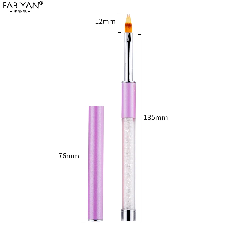 Зубчатая кисть для дизайна ногтей с градиентным затенением Цветная ручка