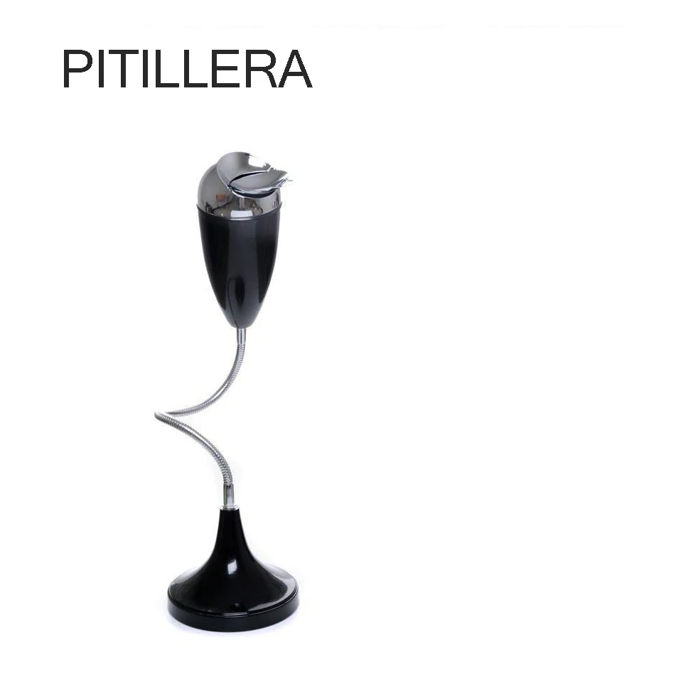 Черный Пепельница PITILLERA с высоким полом для улицы, винтажные пепельницы с крышкой, большая металлическая пепельница для сигар - Цвет: Черный