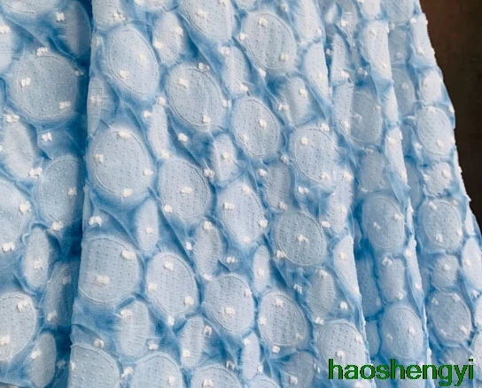 Свежий синий шерстяной галстук в горошек процесс окрашивания модная шифоновая