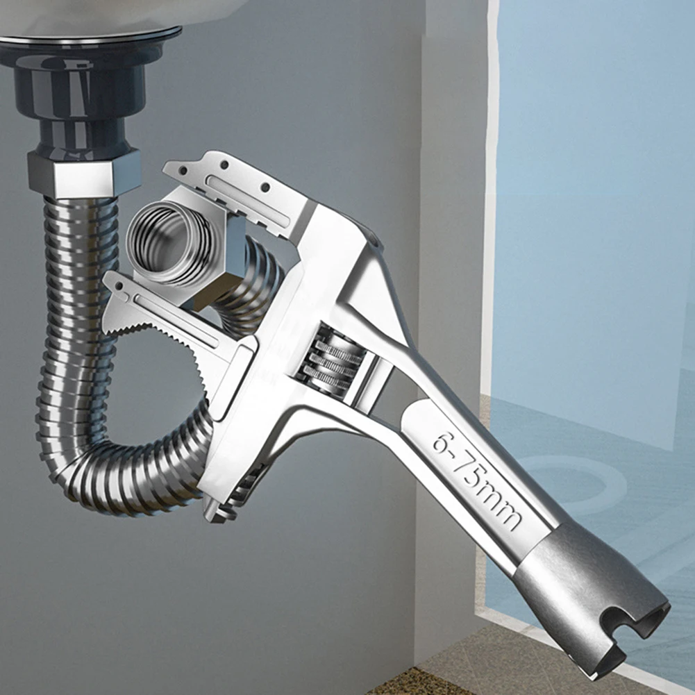 

Sanitary Wrench Tool Movable Short Handle Large Opening Multifunctional Activity Universal Wrench Board Hand Plumbing Wrench