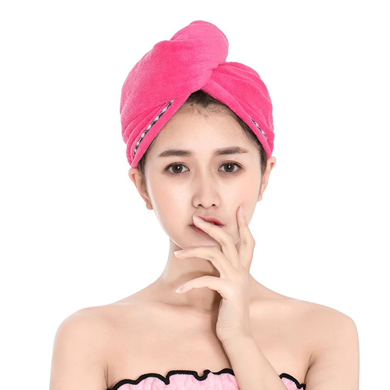 

HOT Rapid Drying Hair Women Towel Quick Dry Hair Hat Wrapped Towel Bathing Cap