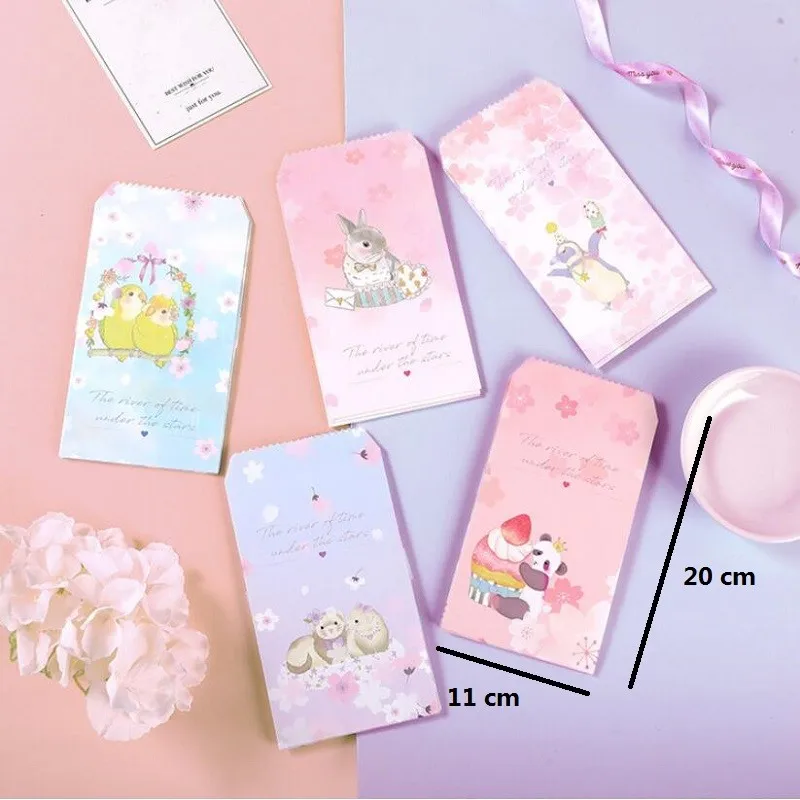 

5pcs Cute animals Envelope paper Envelopes supply for school student Stationery Creative