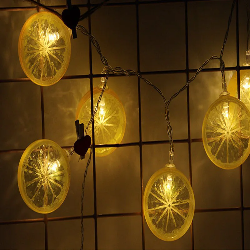 Лимон три цвета серии светильник струны Фрукты цвет Струны свежий ветер