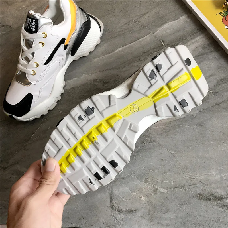 Female Vulcanized Shoes Women Spring Breathable Round Head Sports Shoes Woman Mesh Running Shoes Ladies Casual Sneakers New