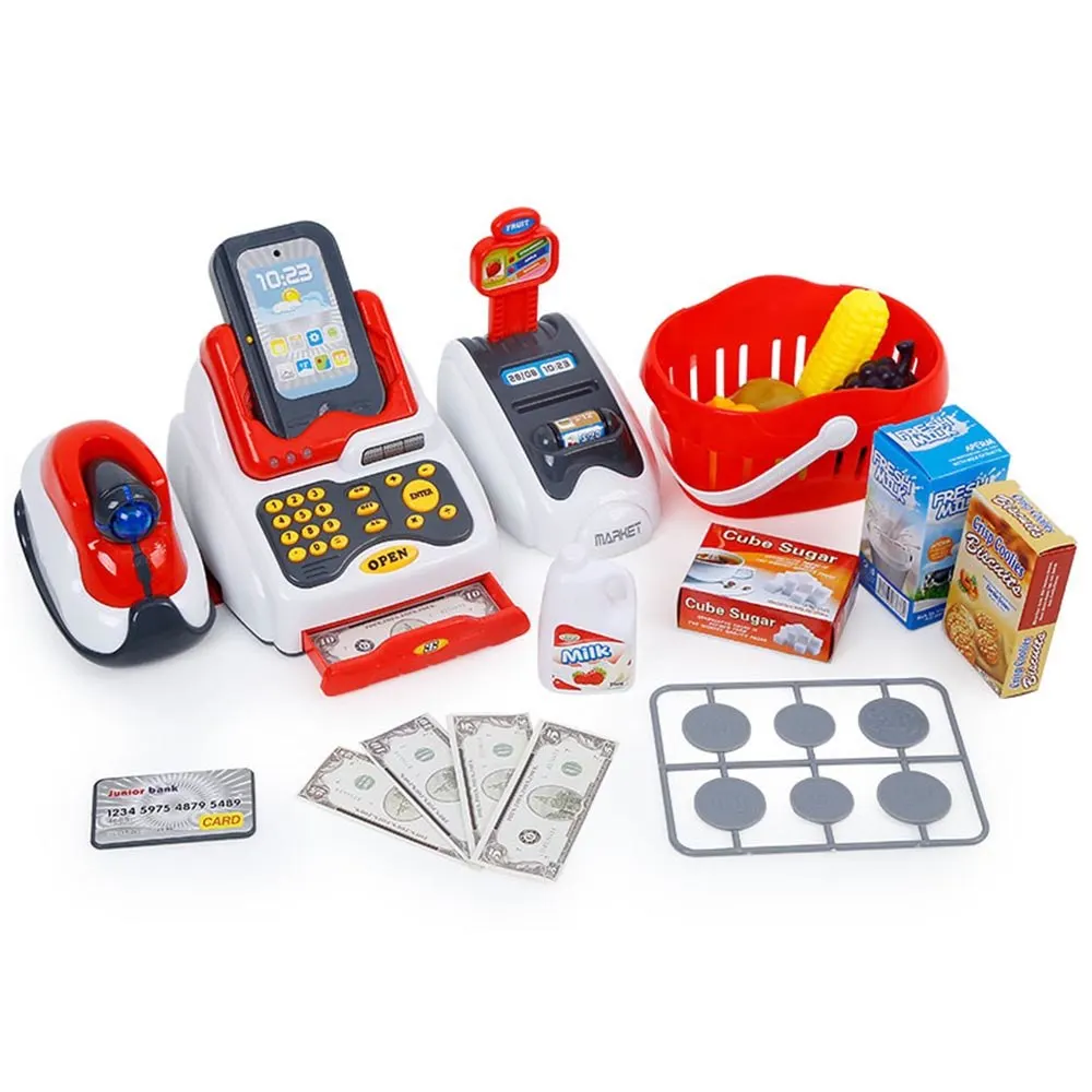 Детский кассовый аппарат игрушка комплект для ролевых игр покупки еды