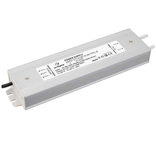Блок питания ARPV-ST12150-SLIM-PFC-B (12V 12.5A 150W) ( IP67 Металл 3 года) | Лампы и освещение