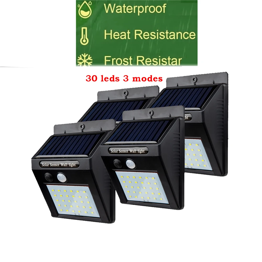 2/4 шт. водонепроницаемые светодиодные фонари с датчиком движения 500