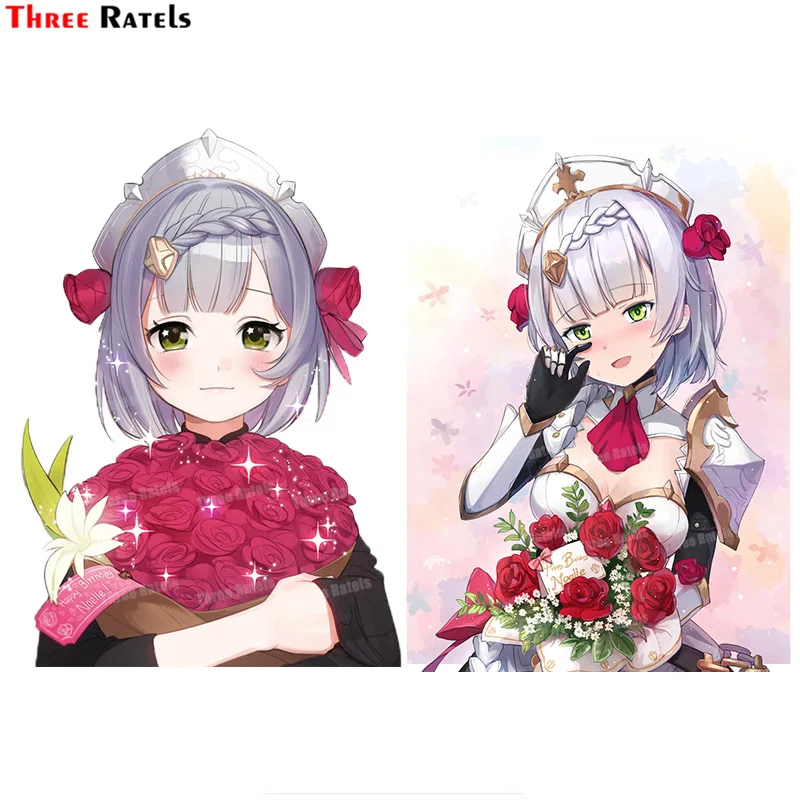

Ударная наклейка Three Ratels A362 Genshin для Noelle Hold Flower, автомобильные аксессуары, инструменты, пленка против царапин, водонепроницаемая и защищенная