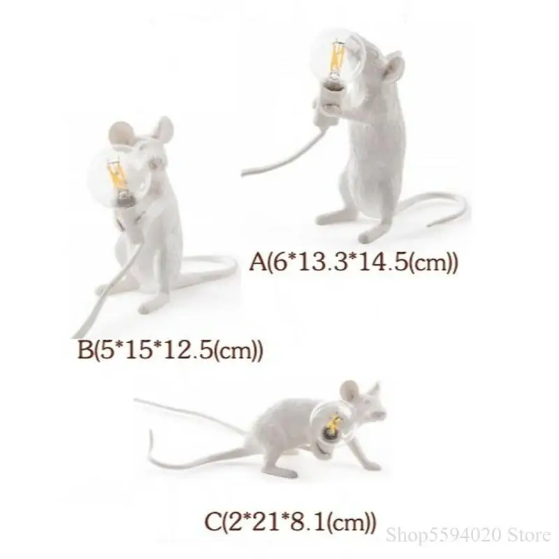 

Nordic Design Mouse Lamp Table Lights Bed Side Decor Luminaria Table Lamp Body Resin Mouse Table Lamp Modern Lampara De Mesa