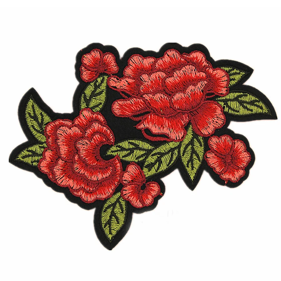 1 шт. цветок пиона цветочный воротник пришить на патч Милая Аппликация значок