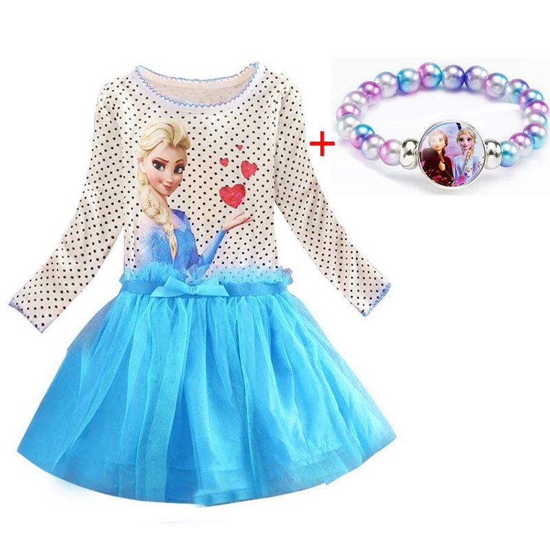 dress set N Летнее платье для маленьких девочек от 3 до 8 лет vestidos/платье принцессы Анны и Эльзы одежда для детей, праздничный костюм на день рождения - Цвет: dress set N