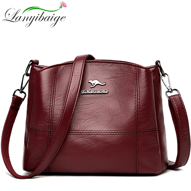 Роскошные Дизайнерские дамские сумочки повседневные кожаные сумки через плечо с