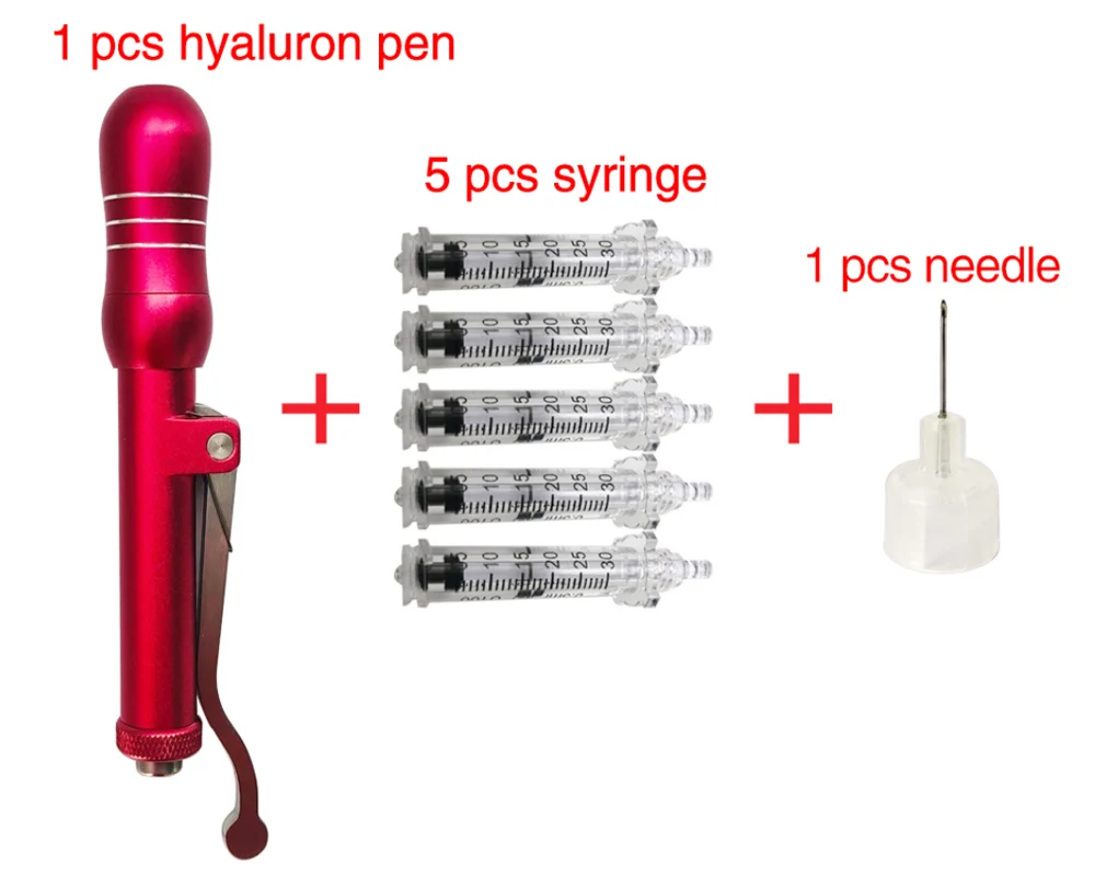 Цветной Гиалуроновый шприц-конвертер для ухода за кожей один набор гиалуроновая