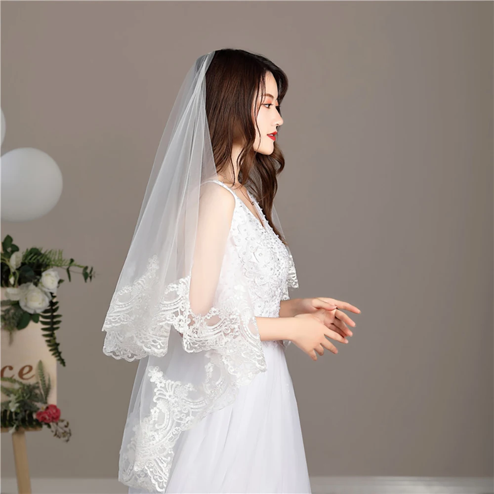 2020 новая красивая однослойная кружевная свадебная мягкая фата Molans 1 5 метров