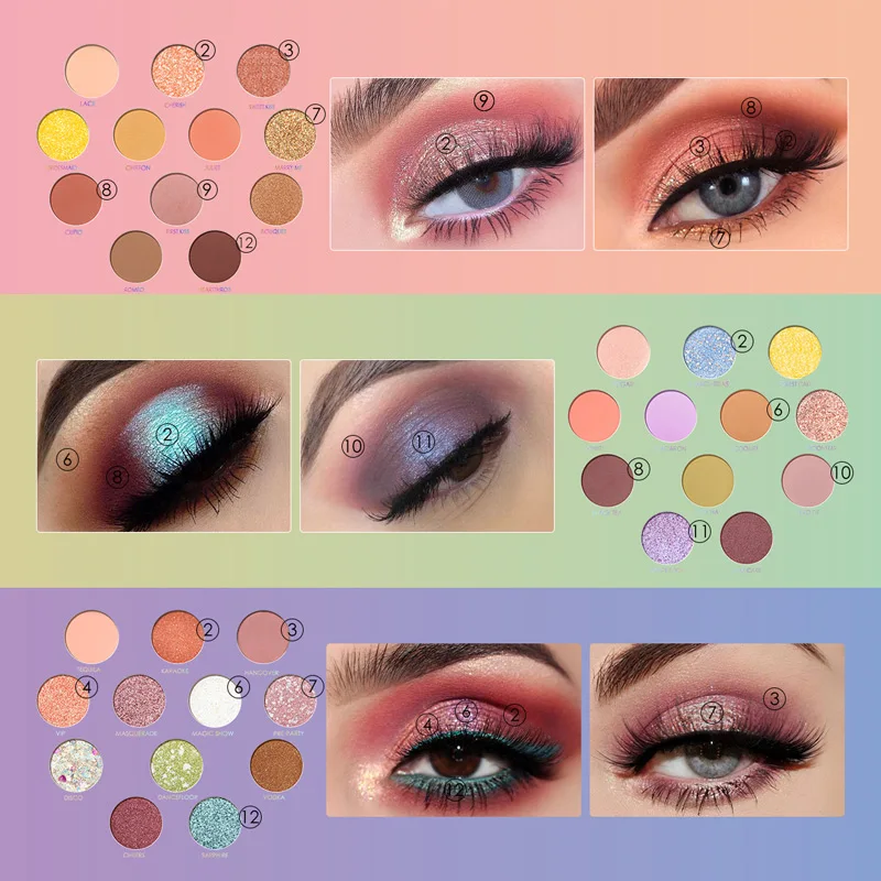 Тени для глаз focallure Palette mysynertime 12 цветов матовые тени век макияж |