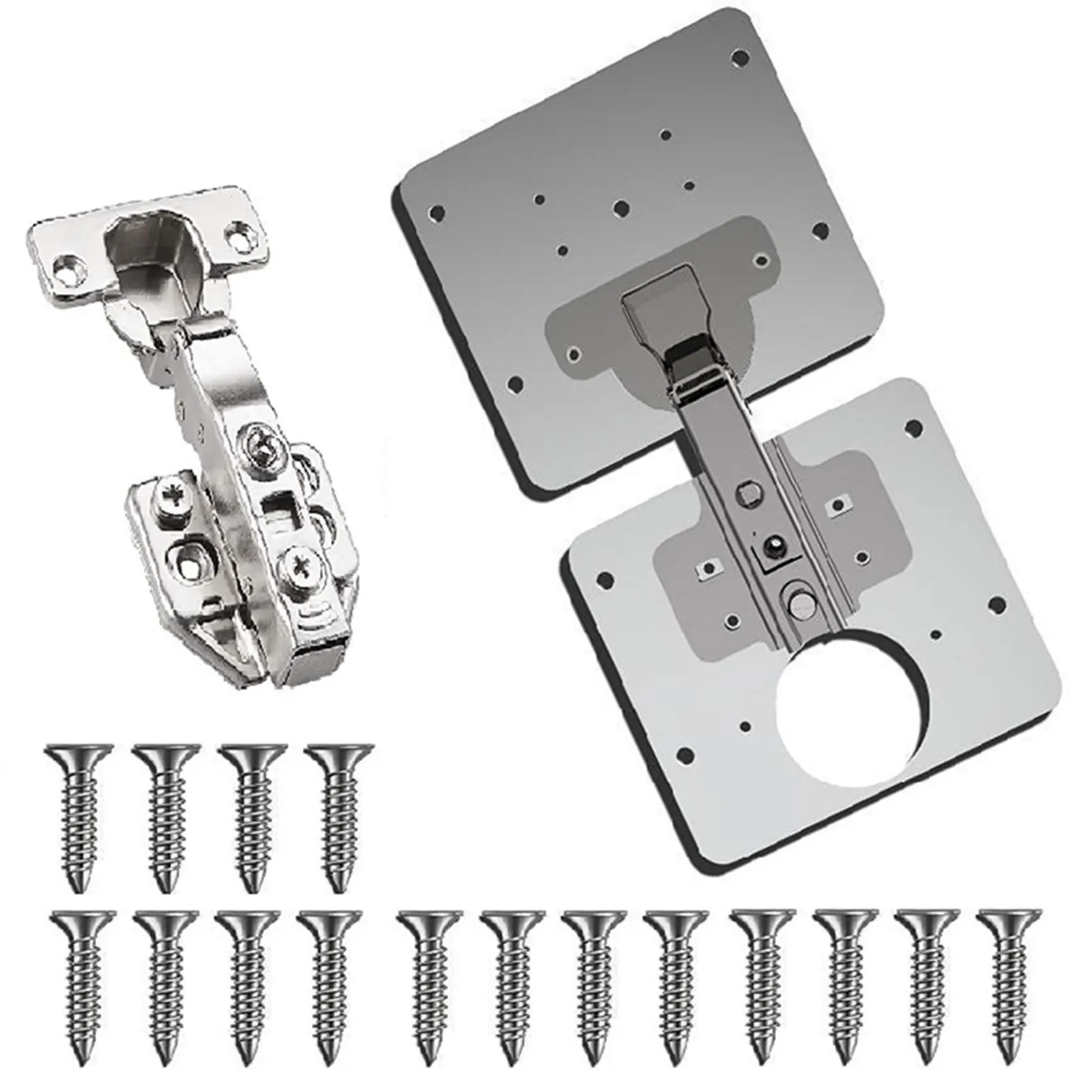 

Hinge Repair Plate Stainless Steel Flat Brace Mending Joining Plates Fixing Brackets for Furniture Shelves Cabinet FAS6